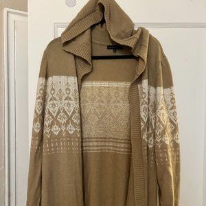 Helga Fair Isle Hooded Cardigan NWOT